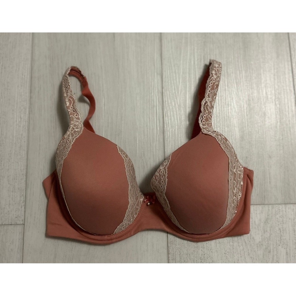 Soma Embraceable Full Coverage Lace Trim Bra Sz‎ 34DD Pink